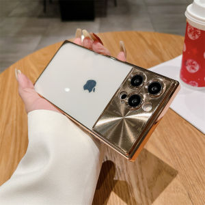 Kisscase cửa sổ lớn vuông rõ ràng Ốp điện thoại cho Iphone 15 14 13 Pro Max 15 14 cộng với mạ bảo vệ ống kính bao gồm tất cả trong suốt TPU chống rơi Chống Sốc Ốp lưng cho iPhone 15 14 13