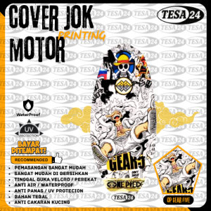 COVER SARUNG JOK MOTOR PRINTING ANTI AIR DAN ANTI PANAS WATERPROOF ANTI CAKARAN KUCING CUSTOM VARIAN LOGO MOTOR PCX VARIO BEAT SCOOPY MIO GENIO LEXI ABS NEW DELUXE KARBU 125 150 160 - BISA COD