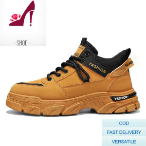 CINDERR boots mens autumn mens shoes British style outdoor hiking non-slip work boots all-match motorcycle mid-tube leather boots COD