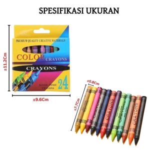 PENSIL CRAYON ISI 24 WARNA / PENSIL WARNA GAMBAR 24PCS / CRAYON SET ANAK 24 ART SET