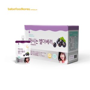 [10+1][FREE SHIPPING]Bebefood Elderberry juice 10box free 10pack 韩国宝宝福德接骨木莓汁宝宝饮品进口儿童果汁饮料80ml