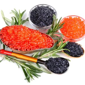 (Good QualityFast Delivery)Russian black caviar sturgeon red caviar sushi Western food salad - various specifications 鱼子酱