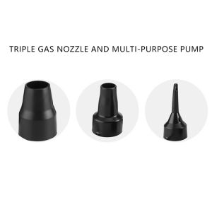 [MIETAO] 3 Sizes Nozzle Pump Nozzle Head Air Inflator Adaptor Replacement Nozzles Black