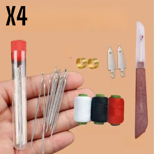 34 pcs Home Sewing Tool Set Large-Eye Steel Needle Sewing Tool Set Elderly Big Hole Sewing Household DIY Jewerly Beading Threading Needles