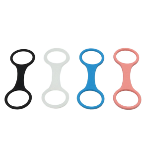 Snorkeling Tube Fastener Adjustable Rotation Lock Soft Silicones Retainer With Ovals Snorkels Tube And Mask Straps
