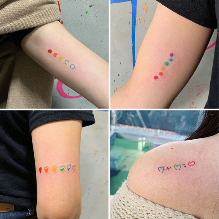 Rainbow Colors, Waterproof And Temporary Tattoo Sticker | Fruugo KR