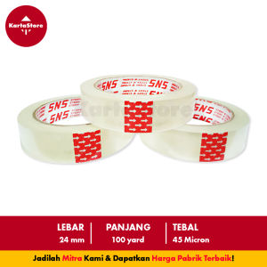 SOLASI / ISOLASI / SOLATIP / LAKBAN 1 INCH (24MM) 100 YARD SNS KUALITAS DAIMARU