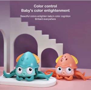 Mainan Anak Gurita Cumi Kepiting Crab Cumi Octopus Bath Toys Move Sprayed Octopus