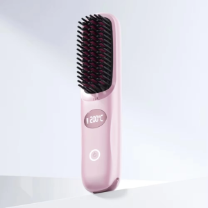 [SG READY STOCK]Cordless Hair Straightener Comb Cordless Negative Ion Fast Heating /Portable Mini LCD Hair Straightening