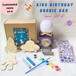 SG seller Kids Birthday Goodie Bag space Theme astronaut Return Gifts Painting art box Childrens day gift
