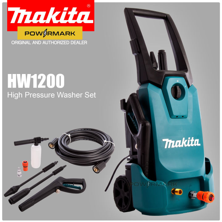 Makita Hw1200 High Pressure Washer W Self Priming Function 1800w 120 Bar Powermark Mhd 4532