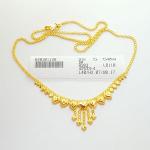 Yon Hing Rantai Leher Design Indian 5G-7G Emas 916