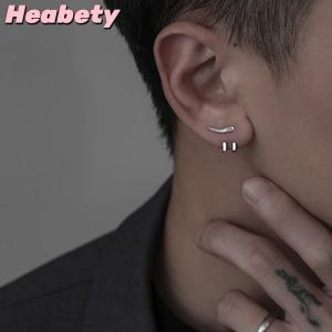 Heabety New Punk Earring For Men Detachable Dual Purpose Stud Earrings Prong Ear Charms Fashion Jewelry