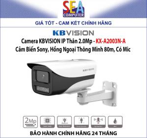 Camera KBVISION IP Thân 2.0Mp - KX-A2003N-A - Cảm Biến Sony Hồng Ngoại Thông Minh 80m Có Mic