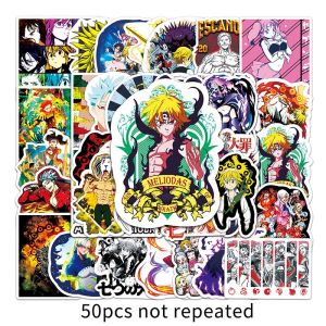 50Pcs Japanese Anime The Seven Deadly Sins Cartoon Vinyl Sticker For Notebook Laptop Bottle Waterproof DIY Label