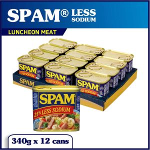 SPAM Luncheon Meat (25% Less Sodium) - 340 g x 12 cans