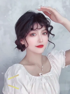 Curly Bangs Toppers Hairpieces Women Curved Fringe Toppers for Daily Wear Natural Curly Bangs Toppers Women Hairpiece