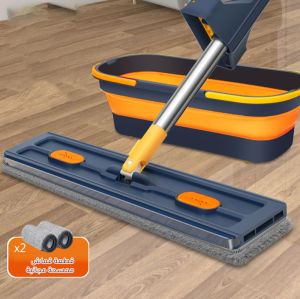 New Style Large Flat Mop 360 Spin Rotate Lazy Three Layer Thickness Mop Push Squeeze Flat Mop