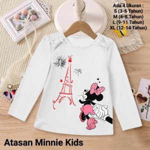 baju anak anak perempuan/Atasan Minnie Kids 3-14Tahun MattBabyterry