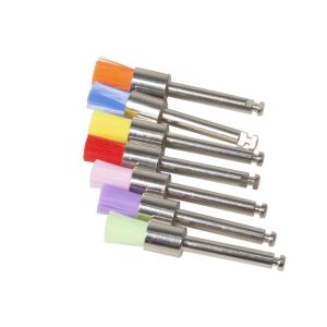 GORGE Loại chốt RA Bàn chải đánh bóng bằng nylon Đường kính thân 2.35mm Loại vít Bàn chải đánh bóng Prophy Mềm mại Thiết kế loại bỏ vết bẩn Bàn chải lông nylon Đánh bóng móng nghệ thuật