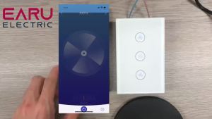 EU US WiFi Smart Fan Motor Speed Controller Glass Panel Wall Touch Switch Timer Remote Control Smart Life Tuya Alexa Home