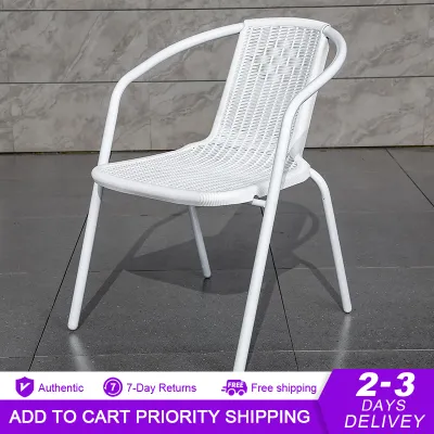 Coospro White Outdoor Furniture Garden Set Outdoor Table and Chairs for Balcony＆Terrace