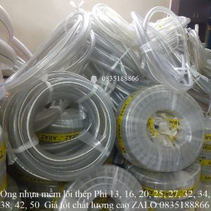 Ống nhựa mềm Lõi thép PHI 42 mm ( Bán Lẻ - Bán Cuộn 50 Mét) Loại tốt - Ống Dày 2.5mm Không Mùi.