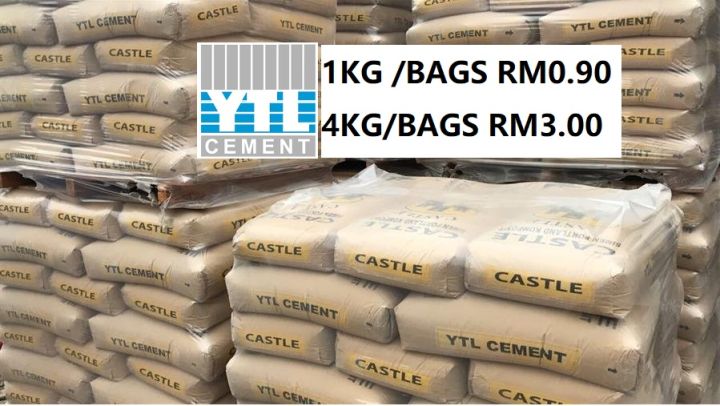 YTL 1KG , 4KG Cement Castle Portland / Simen Kelabu YTL 洋灰