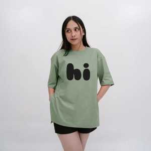 Kaos Oblong Wanita Lengan Pendek 2 Ukuran L XL