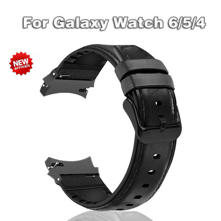 Leather Strap For Samsung Galaxy Watch 6 5 4 44mm 40mm Watch 5 Pro 45mm Strap No Gap Correa For 4747