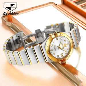 JSDUN 8848 Fashion Mechanical Women Watch Gift Stainless Steel Watchband Round-dial Wristwatch Calendar