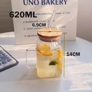 MAYANG KARYA 620ML Heat Resistant Healthy Glass CupsWater GlassCoffee CupsFlower Tea Glass Microwave Safe Glass Tea Cups