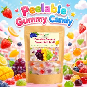 Premium Peelable Gummy Candy – Soft Sweet Fruit Flavor Kids & Adults Favorite Treat
