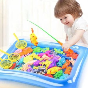 Mainan Anak Edukasi Pancingan Ikan + Kolam Pompa & Keranjang SS 1391