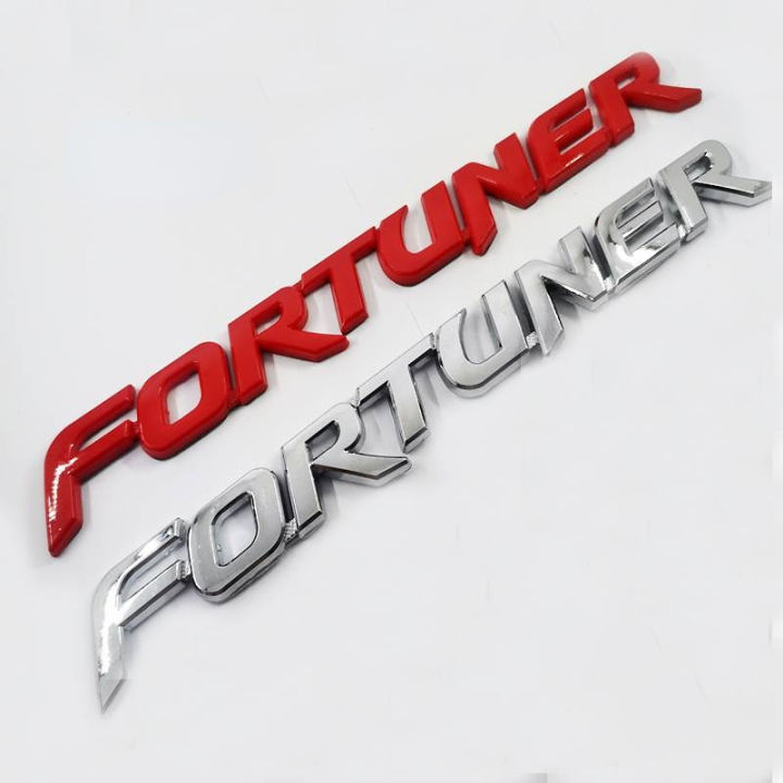 Toyota Hilux Fortuner 3D Chrome Logo Badge Emblem Sticker - Front Grille Emblem