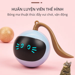 Bóng đồ chơi cho mèo FOFOS Đồ chơi banh tròn ma thuật cho mèo Cảm biến tự động Đèn LED Đuổi bắt vui nhộn giám stress