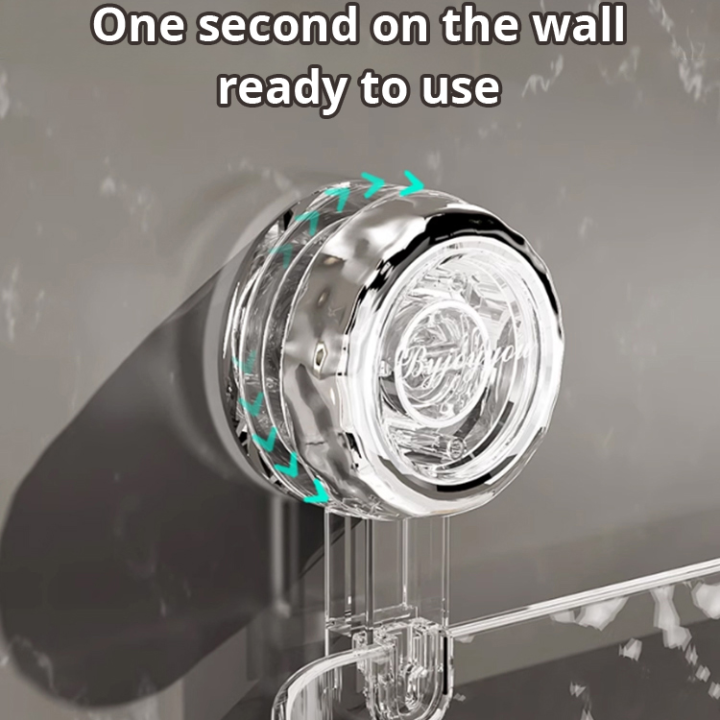 jiketai Light Luxury Style Glacier Pattern Suction Cup Shelf Nodrill