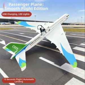 DOWNA PP Mô hình máy bay chở khách C919 34367.5cm Có thể sạc lại bằng USB Máy bay bọt xốp điện 4 màu sắc Mô hình máy bay lắp ráp