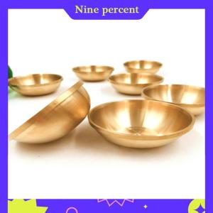 Nine percent ทองแดงทิเบตชามพุทธสาวกเพื่อจัดหาน้ำสมาธิมินิชามทองเหลือง