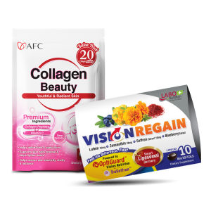 [GIFT WITH PURCHASE] LABO VisionREGAIN 10s + Collagen Beauty 60s | Sharp Vision Supplement for Dry Eyes Blurry Vision Blue Light Protection with Lutein Zeaxanthin & Skin Supplement for Brightening Hydration Radiance Glowing Appearance  • Made in Japan