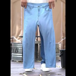 Lyocell Jeans Summer Ultra-Thin Elastic Straight Mens Denim Pants Fashion Korean Soft Drape Cool Business Casual Trousers2026