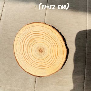 3Pcs Round Wood Coaster Decor Unfinished Wood Slabs DIY rustic wedding Crafts Perfect Ornament
