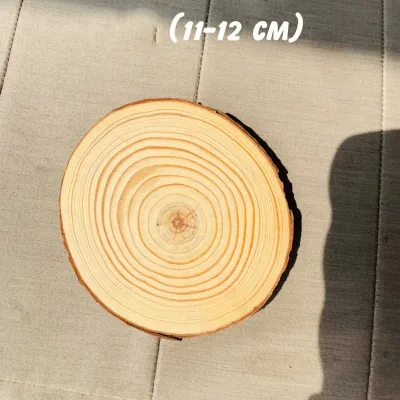 Natural Round Wood Coasters 3pcs Rustic Slices for Christmas DIY Arts Wedding Potluck Ornaments Decorations
