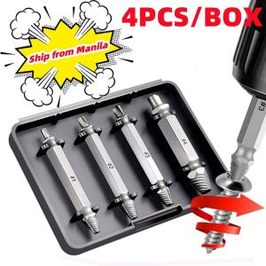 Mitch 168 4PCS Damaged Screw Extractor Sets Speed Out Drill Bit Bits Tool Set Broken Bolt Remover