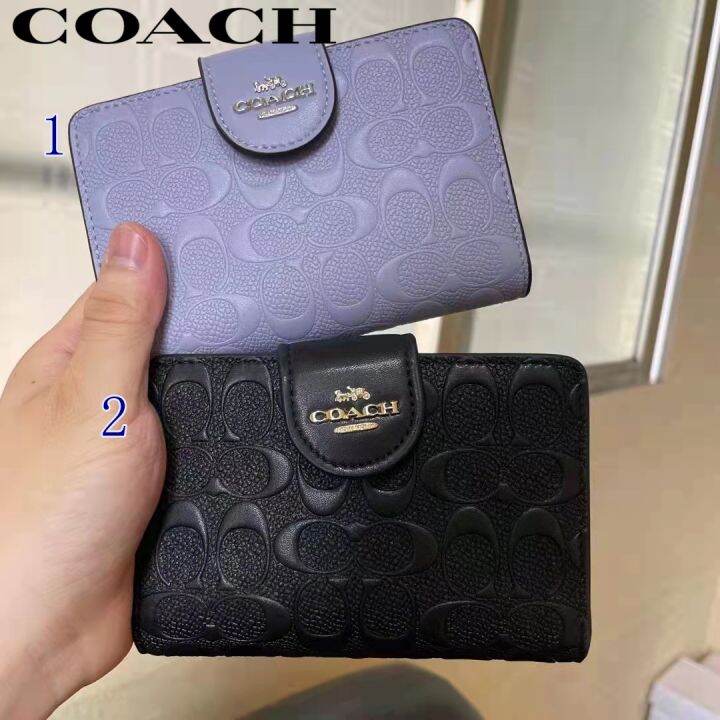 Coach 2025 wallet embossed