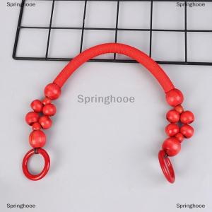 [COD] Springhooe กระเป๋าเชือกลูกปัดไม้แฟชั่นสำหรับผู้หญิงกระเป๋าสายคล้องด้ามจับทำจากไม้กระเป๋าถือสายคล้องไหล่อุปกรณ์เสริมสำหรับกระเป๋าเปลี่ยนแบบทำมือ