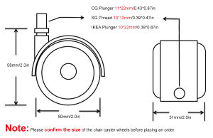 MOON Heavy Duty Office Chair Roller Replacement Set of 5 3 Styles Office Chair Wheel Chair Caster Chair Wheel Chair Caster Suitable for most office chairs` In Stock/Fast Shipping]