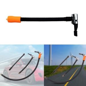 Car Tire Air Inflator Hose M6 Locking Air Chuck With Tire Valves Fine Thread Inflation Hose Adapter Quick Inflation Part