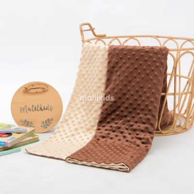 Malilkids Selimut Bayi Reversible Two Tone Minky Blanket