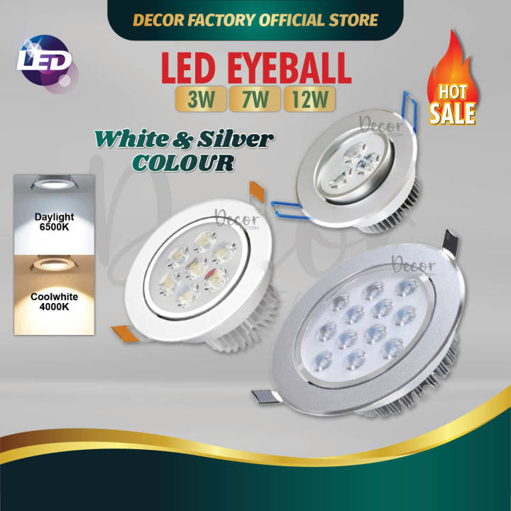 Mesaled Rd Led Eye Ball LED EYEBALL 3W 7W 12W Recessed Ceiling Downlight LED Spot Eye ball Bulb ...